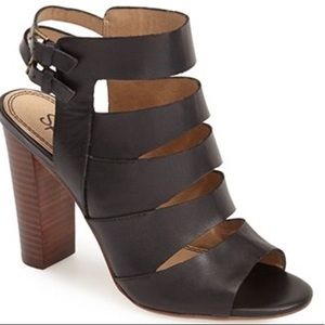 Splendid “Janna” Leather Cage Sandal